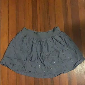 American Eagle Grey Beaded Mini Skirt Sz XS